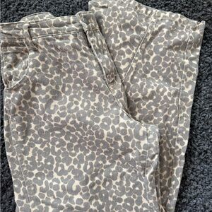 wild fable Leopard Print Wide Leg Pants - Beige & Taupe
